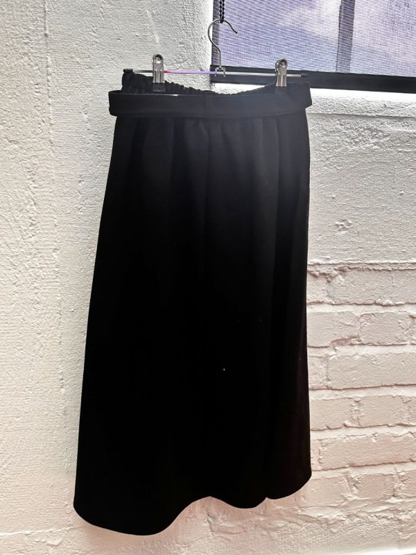 Tie Front Black Skirt - Image 2